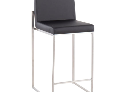 Fuji - Contemporary High Back Counter Stool, Functional Design