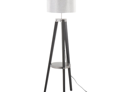 Compass - Mid Century Modern Floor Lamp With Shelf