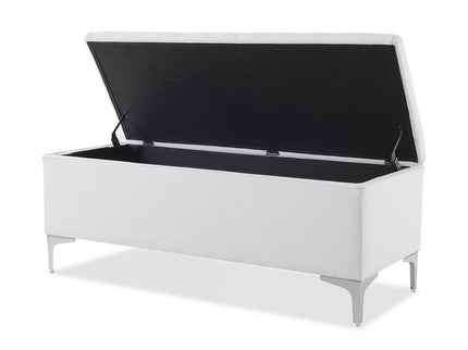 Madelyn - Modern Storage Bench - Bright White Dye
