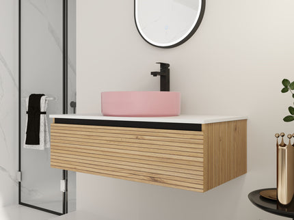 Wall Mounted Bathroom Vanity With Art Sink & 1 Soft Close Drawer