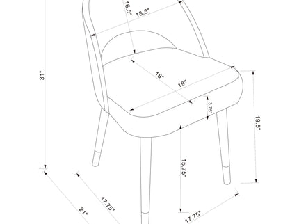 Arched Back Dining Chairs (Set of 2)