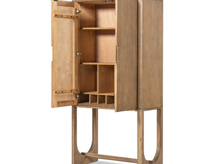 Nolan - Bar Cabinet With Wine Storage - Brown