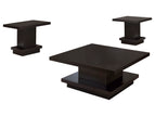 Dark Brown / 3 Pc. Coffee Table, 2 End Tables