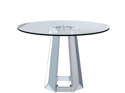 Round Dining Table For Kitchen - Silver