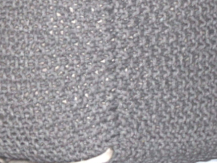 Semi Rounded Pouf, Cable Knitted, Perfect Seating