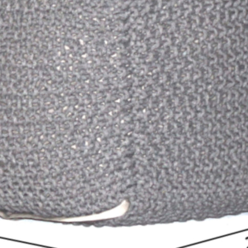 Semi Rounded Pouf, Cable Knitted, Perfect Seating