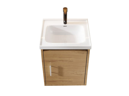 Floating Bathroom Vanity Combo, Wall Mounted Cabinet With Sink & Soft Close Doors For Small Bathrooms