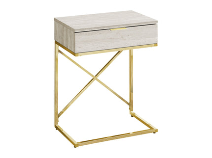 Accent Side Table, Storage Drawer, Spacious Tabletop, Contemporary & Modern