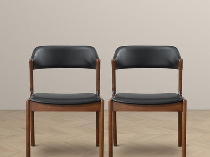 Enzo - Dining Chair (Set of 2) - Black / Brown