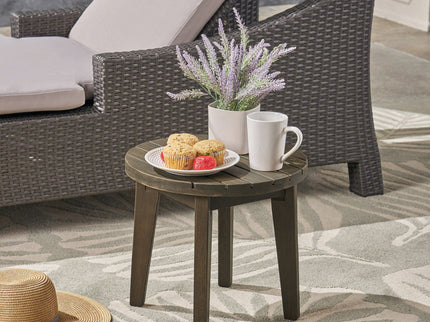Outdoor Acacia Wood Side Table With Weather Resistance