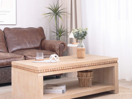 Modern Coffee Table With Beaded Trim