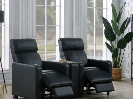 Push Back Recliner - Black