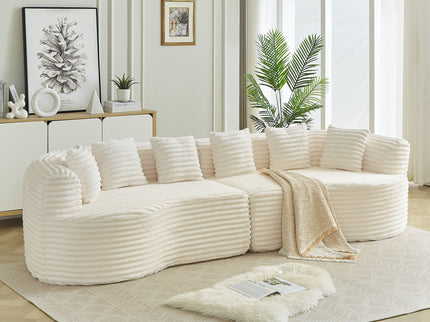 Sectional Sofa, Oversized 4 Seater With Deep Seat Design
