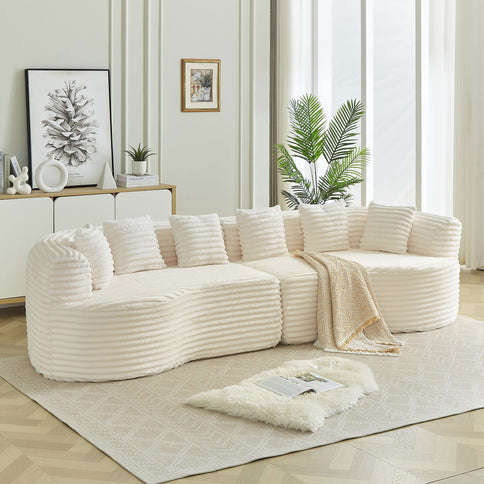 Sectional Sofa, Oversized 4 Seater With Deep Seat Design