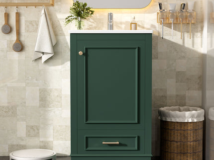 20" Bathroom Vanity With Sink, 1 Drawer, Freestanding Single Set