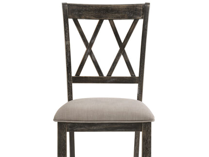 Claudia II - Weathered 7 Pieces Dining Room Set - Gray