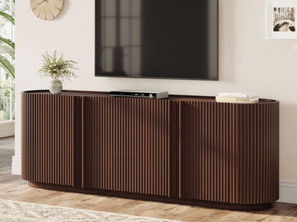 TV Stand With Fluted Tambour Style Door