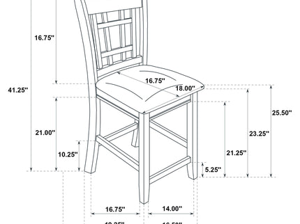 Avonlea - 5 Piece Set With Round Table And Upholstered Chairs - Chestnut
