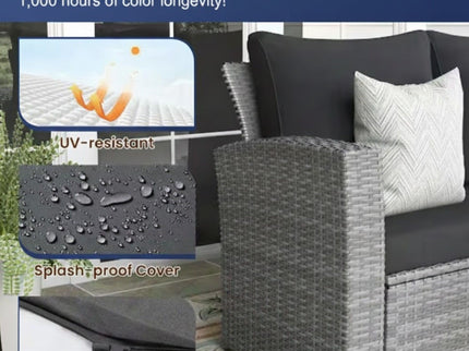 Modern Patio Set With Table And Cushions