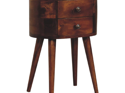 Mini Rounded Nightstand - Chestnut