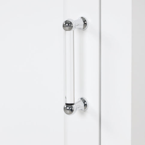Tall Freestanding Bathroom Storage Cabinet With 2 Drawers And Adjustable Shelf