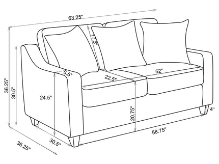 Mackenzie - 3 Piece Sofa Set - Beige