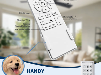 Reversible Motor Integrated LED Dimmable Ceiling Fan With Light