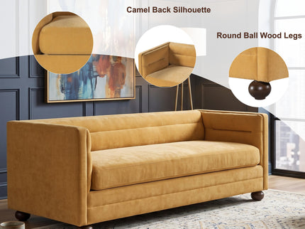3 Seater Sofa Upholstery With Square Arms, Living Room Couch