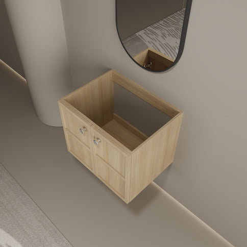 Modern Wall Mounted Bathroom Vanity With Soft Closing Doors
