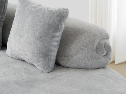 Modern Curved Sofa With Pillows