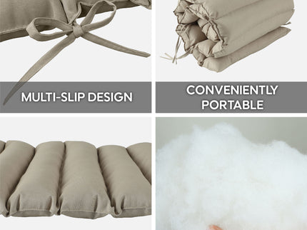 2 Piece Outdoor Chaise Lounge Chair Cushion Set