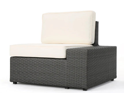 Santa Cruz - Outdoor 8 Piece Sectional Set - Dark Brown