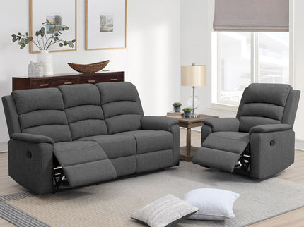 Modern Living Room Set With Manual Recliner