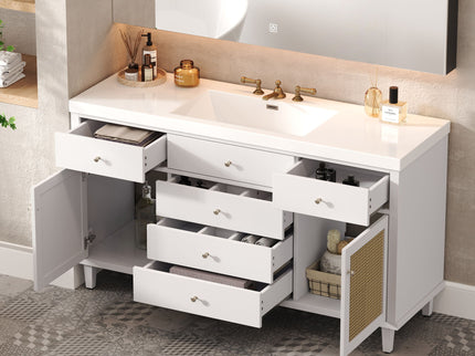 Modern Bathroom Vanity With Sink, Soft Close Drawers