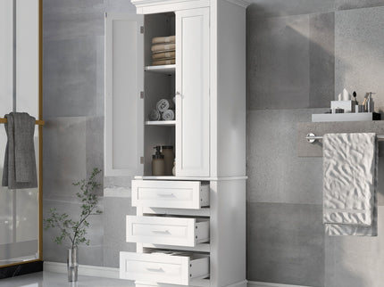 Storage Cabinet With 3 Drawers For Bathroom
