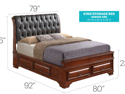 Storage Bed Elegant Transitional