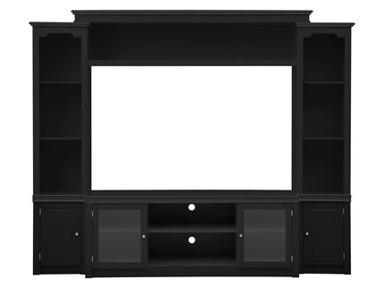 All-In-One TV Stand With Bookcase For TVs Up To 65"