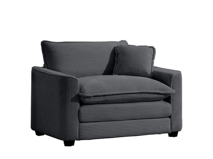 Modern Classic Fabric Single Chair Deep Seat Sofa With Pillow