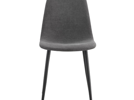 Modern Medieval Style Cushioned Side Chairs Set With Metal Legs For Kitchens