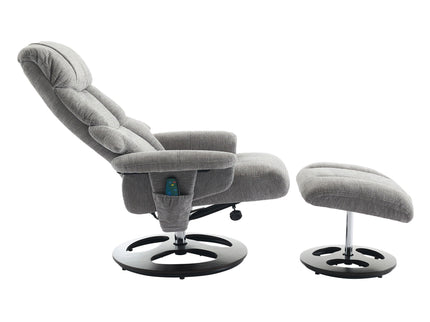 Ergonomic Recliner Chair With Ottoman, Modern 360° Swivel With Footstool