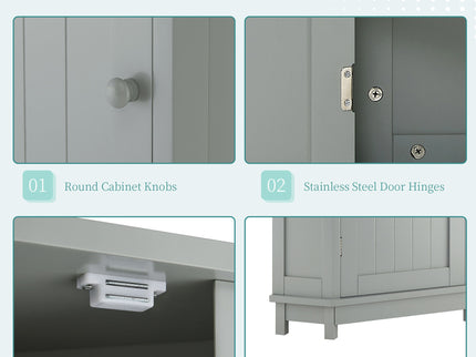 Bathroom Cabinet Triangle Corner Storage Cabinet With Adjustable Shelf Modern Style
