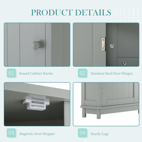 Bathroom Cabinet Triangle Corner Storage Cabinet With Adjustable Shelf Modern Style