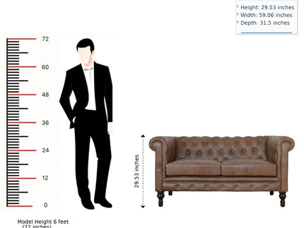 Buffalo - Chesterfield Sofa - Brown