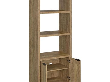 Noriega - 3 Shelf Media Tower With Open Shelves And Hidden Cabinet Storage - Mango Color