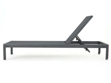 Outdoor Patio Chaise Lounge With 5 Reclining Positions