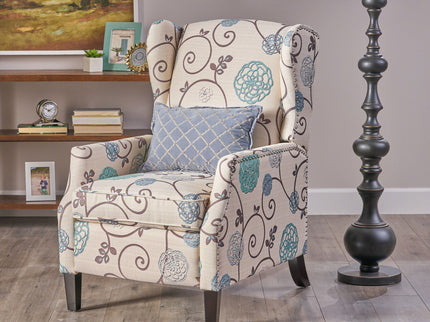 Westeros Wing Back Fabric Upholstered Recliner