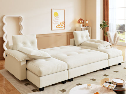 U-Shaped Sleeper Sofa With Pull Out Bed