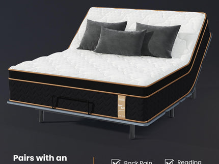 Plush Hybrid Mattresses With Gel Memory Foam, Individual Pocket Spring Motion Isolation Edge Support