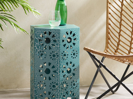 Galore - Side Table With Sunburst Cut Out Design