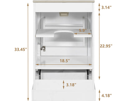 Bathroom Vanity With Sink, Soft Close Door, Adjustable U-Shaped Shelf